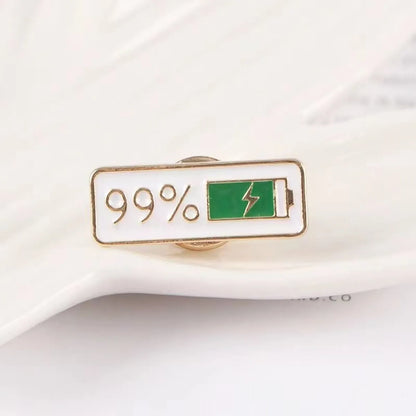 Cute Number Alloy Stoving Varnish Unisex Brooches 1 Piece