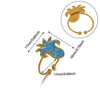 Cute Ocean Animal Enamel Ring In Gold Plated Titanium Steel With Starfish Shell And Octopus Motifs For Unisex Wear