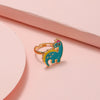 Cute Open Butterfly Ring For Children And Women Adjustable Fun Cartoon Jewelry Alloy Dripping Oil