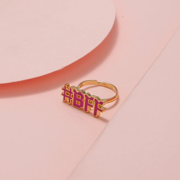 Cute Open Butterfly Ring For Children And Women Adjustable Fun Cartoon Jewelry Alloy Dripping Oil