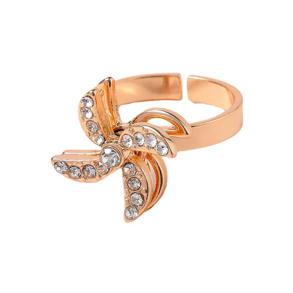 Cute Open Butterfly Ring For Children And Women Adjustable Fun Cartoon Jewelry Alloy Dripping Oil