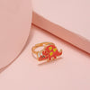Cute Open Butterfly Ring For Children And Women Adjustable Fun Cartoon Jewelry Alloy Dripping Oil