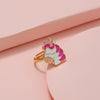 Cute Open Butterfly Ring For Children And Women Adjustable Fun Cartoon Jewelry Alloy Dripping Oil