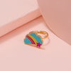 Cute Open Butterfly Ring For Children And Women Adjustable Fun Cartoon Jewelry Alloy Dripping Oil