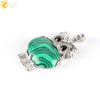Cute Owl Pendant Natural Crystal Necklace Minimalist Animal Zodiac Style Unisex Jewelry