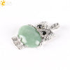 Cute Owl Pendant Natural Crystal Necklace Minimalist Animal Zodiac Style Unisex Jewelry