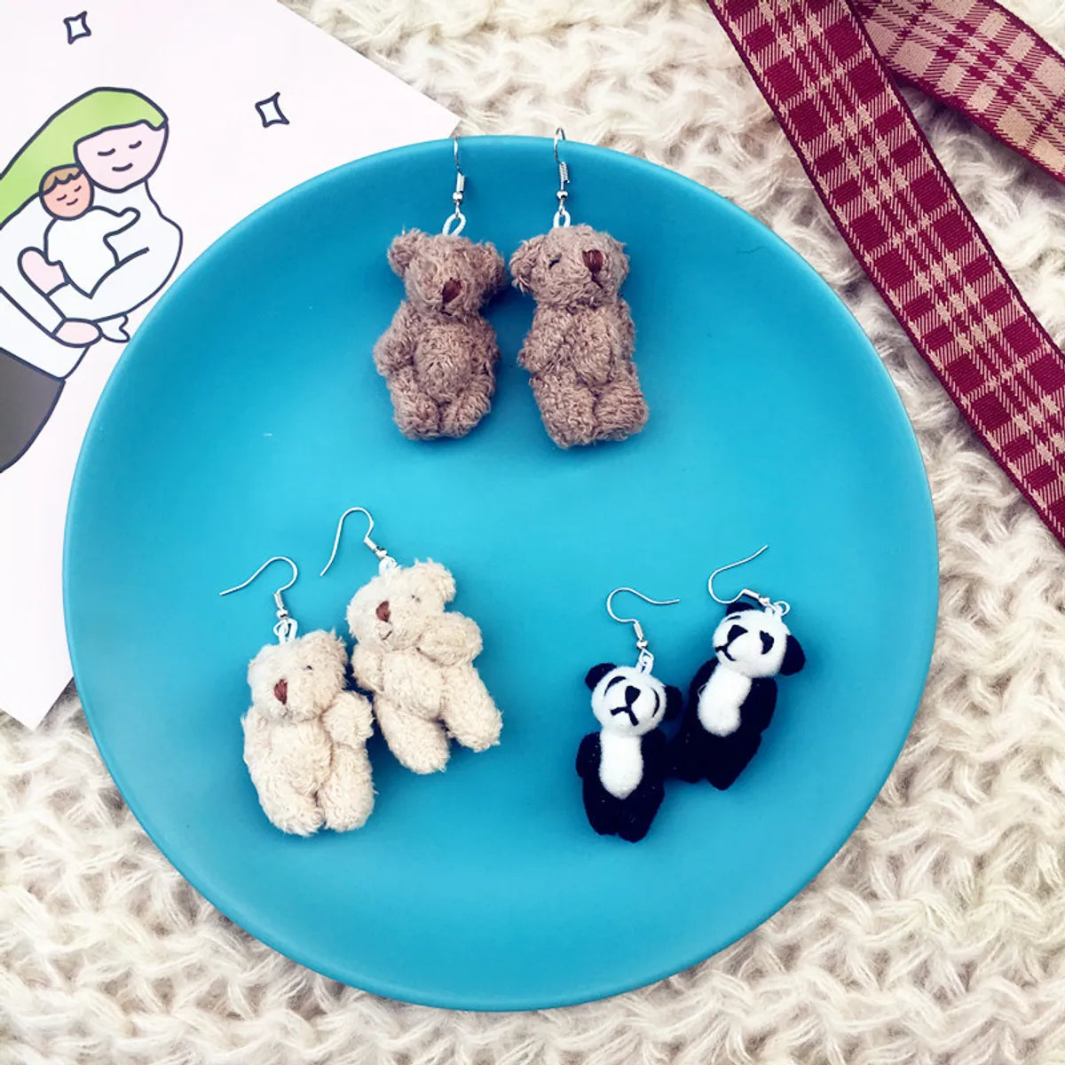 Cartoon Style Animal No Inlaid Earrings