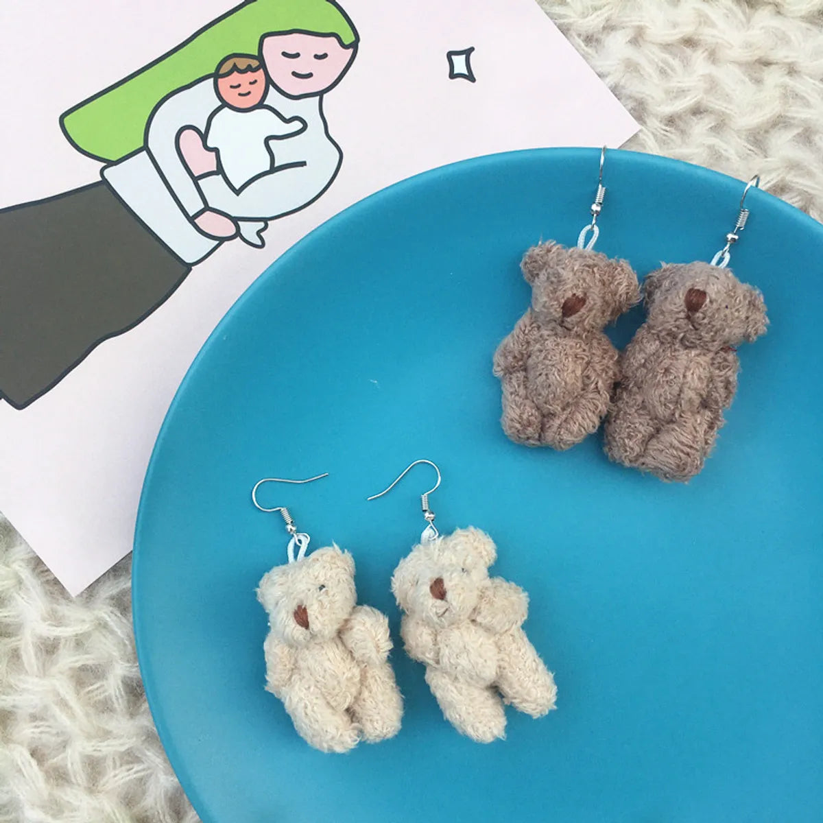 Cartoon Style Animal No Inlaid Earrings