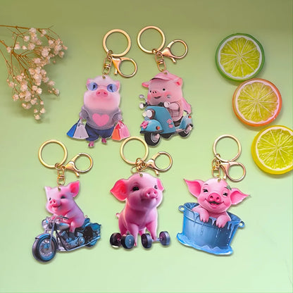 Cute Pastoral Animal Arylic Bag Pendant Keychain