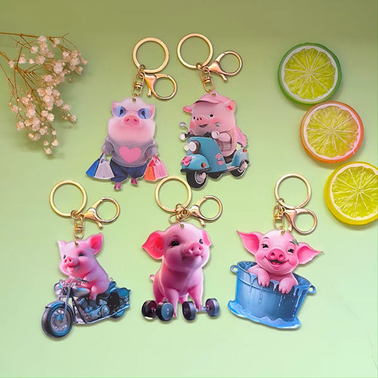 Cute Pastoral Animal Arylic Bag Pendant Keychain