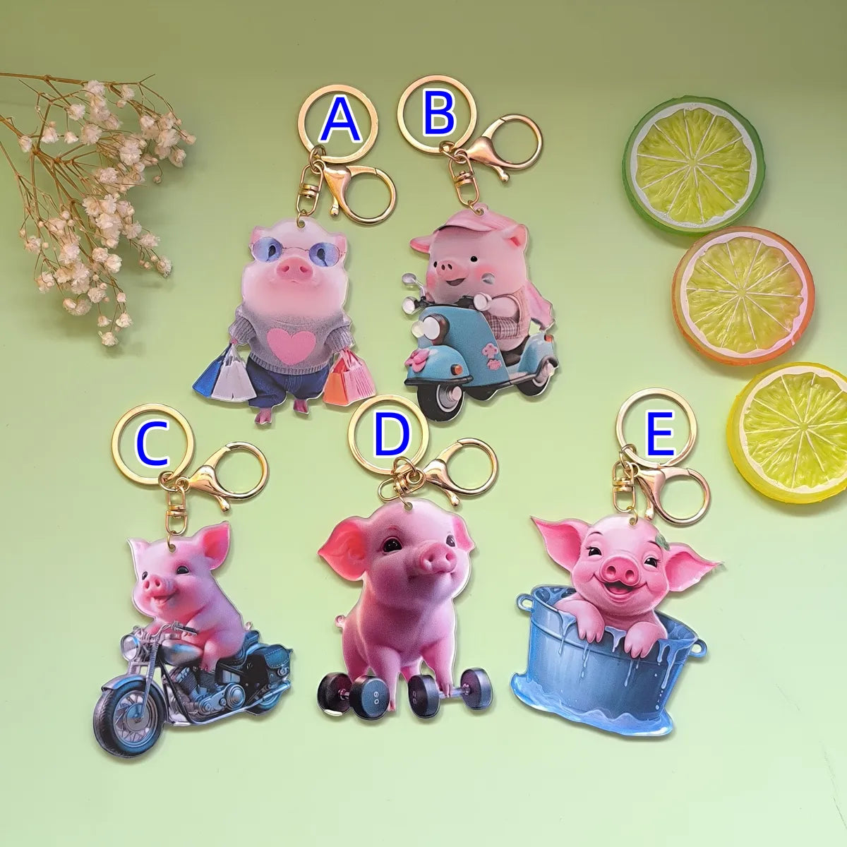 Cute Pastoral Animal Arylic Bag Pendant Keychain