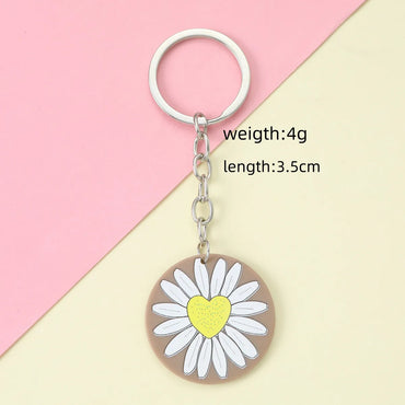 Cute Pastoral Letter Alloy Asymmetrical Keychain