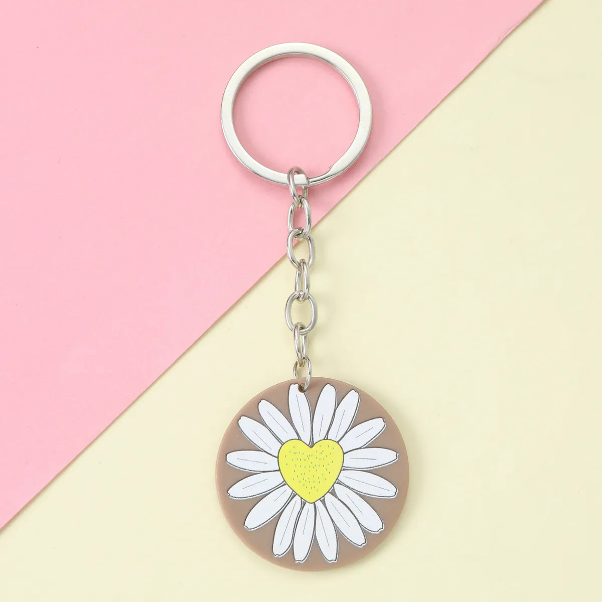 Cute Pastoral Letter Alloy Asymmetrical Keychain