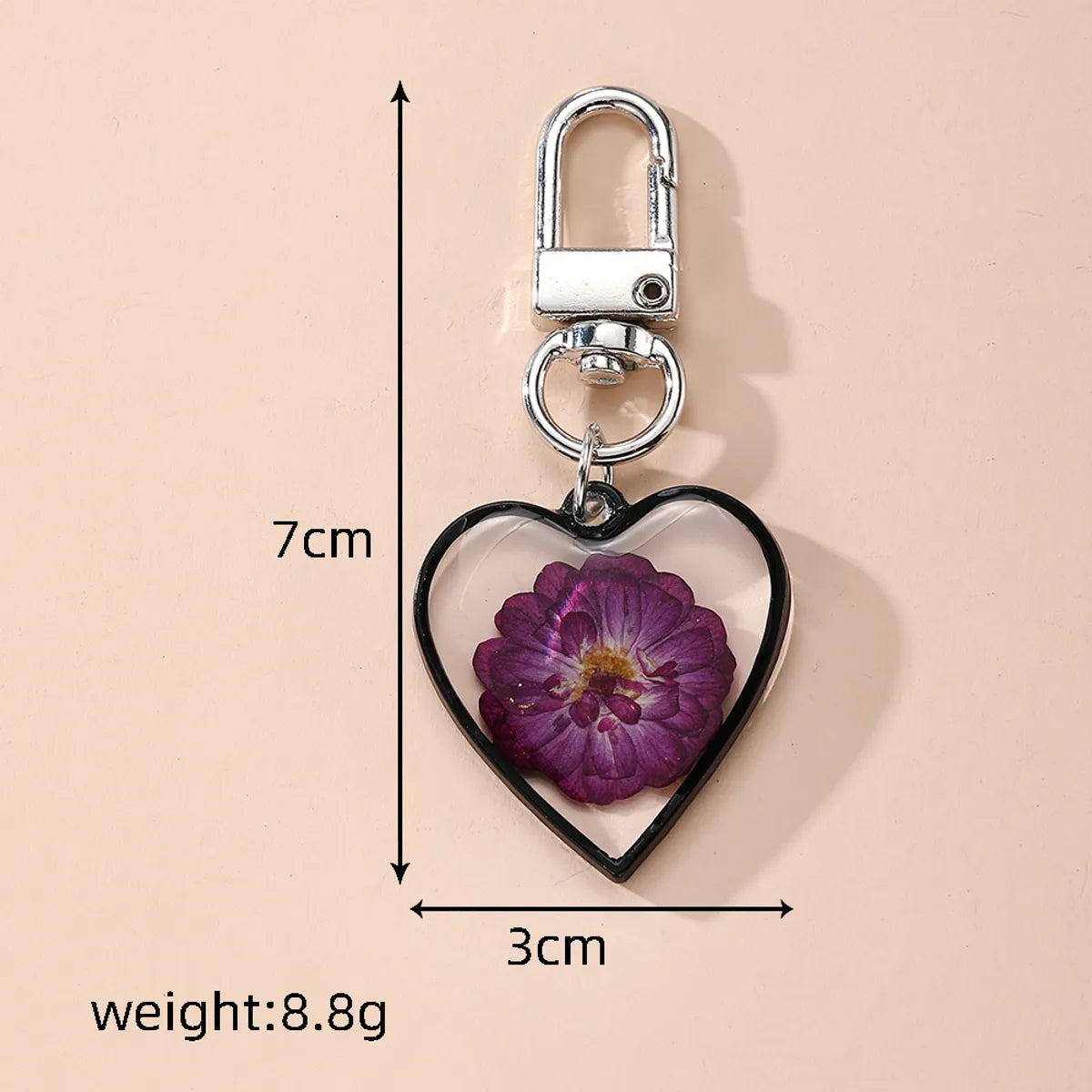 Cute Pastoral Simple Style Flower Alloy Resin Keychain