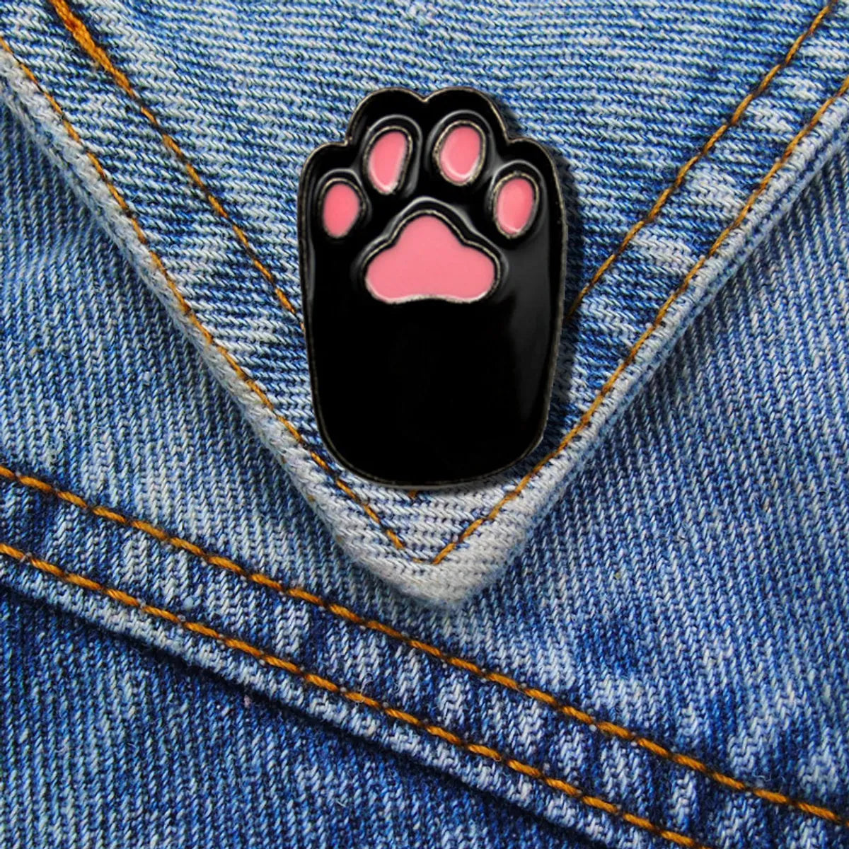 Cute Paw Print Alloy Enamel Unisex Brooches