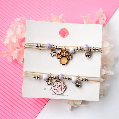 Cute Paw Print Alloy Women'S Bracelets 1 Piece