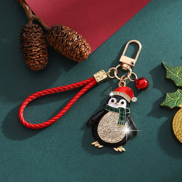 Cute Penguin Christmas Keychain In Zinc Alloy Stylish Animal Bag Charm Accessory For Bags And Handbags