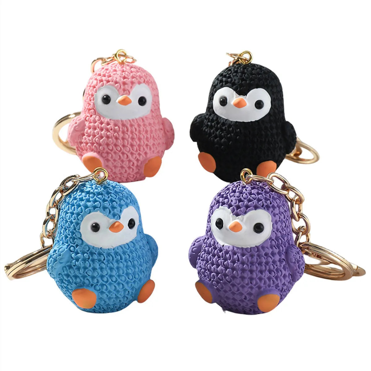 Cute Penguin Resin Women'S Bag Pendant Keychain