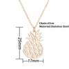 Cute Pineapple Stainless Steel Titanium Steel Plating Hollow Out Pendant Necklace 1 Piece