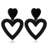 Cute Pink Heart Shaped Epoxy Earrings For Women Simple Fashion Resin Needle Earrings With Ins Style Design
