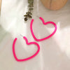 Cute Pink Heart Shaped Epoxy Earrings For Women Simple Fashion Resin Needle Earrings With Ins Style Design