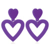 Cute Pink Heart Shaped Epoxy Earrings For Women Simple Fashion Resin Needle Earrings With Ins Style Design