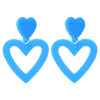 Cute Pink Heart Shaped Epoxy Earrings For Women Simple Fashion Resin Needle Earrings With Ins Style Design