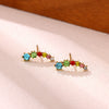 Cute Purple Zircon Grape Earrings For Women Goldplated Copper Fruit Jewelry With A Sweet Design For Wholesale