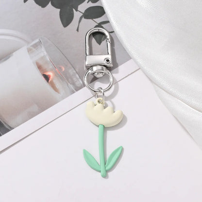 Cute Queen Bridal Floral Alloy Asymmetrical Alloy Keychain