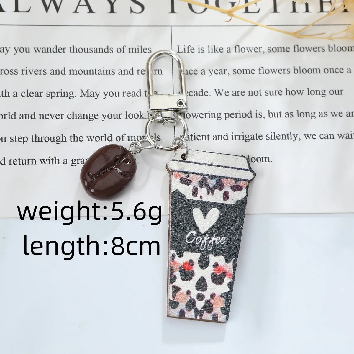 Cute Queen Bridal Letter Resin Asymmetrical Resin Keychain