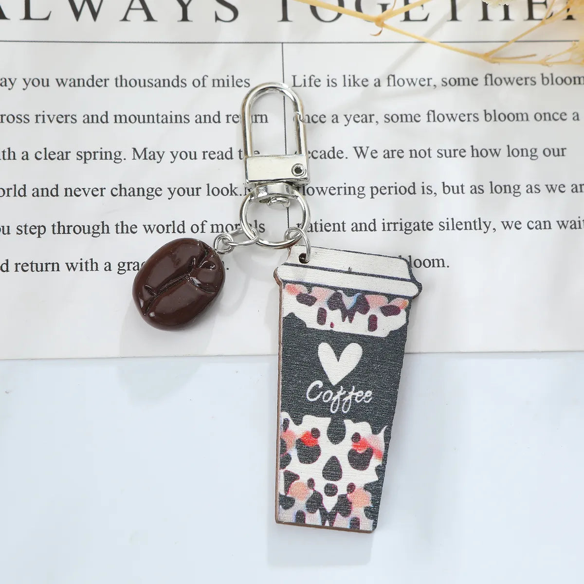 Cute Queen Bridal Letter Resin Asymmetrical Resin Keychain