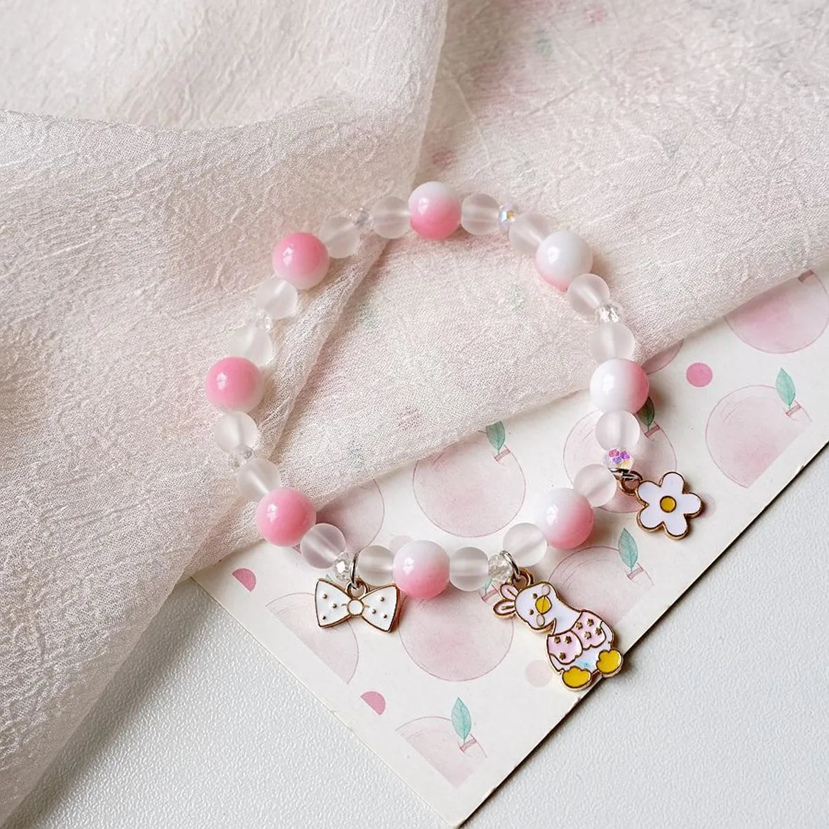 Cute Rabbit Alloy Beaded Plating Women's Bracelets 1 Piece