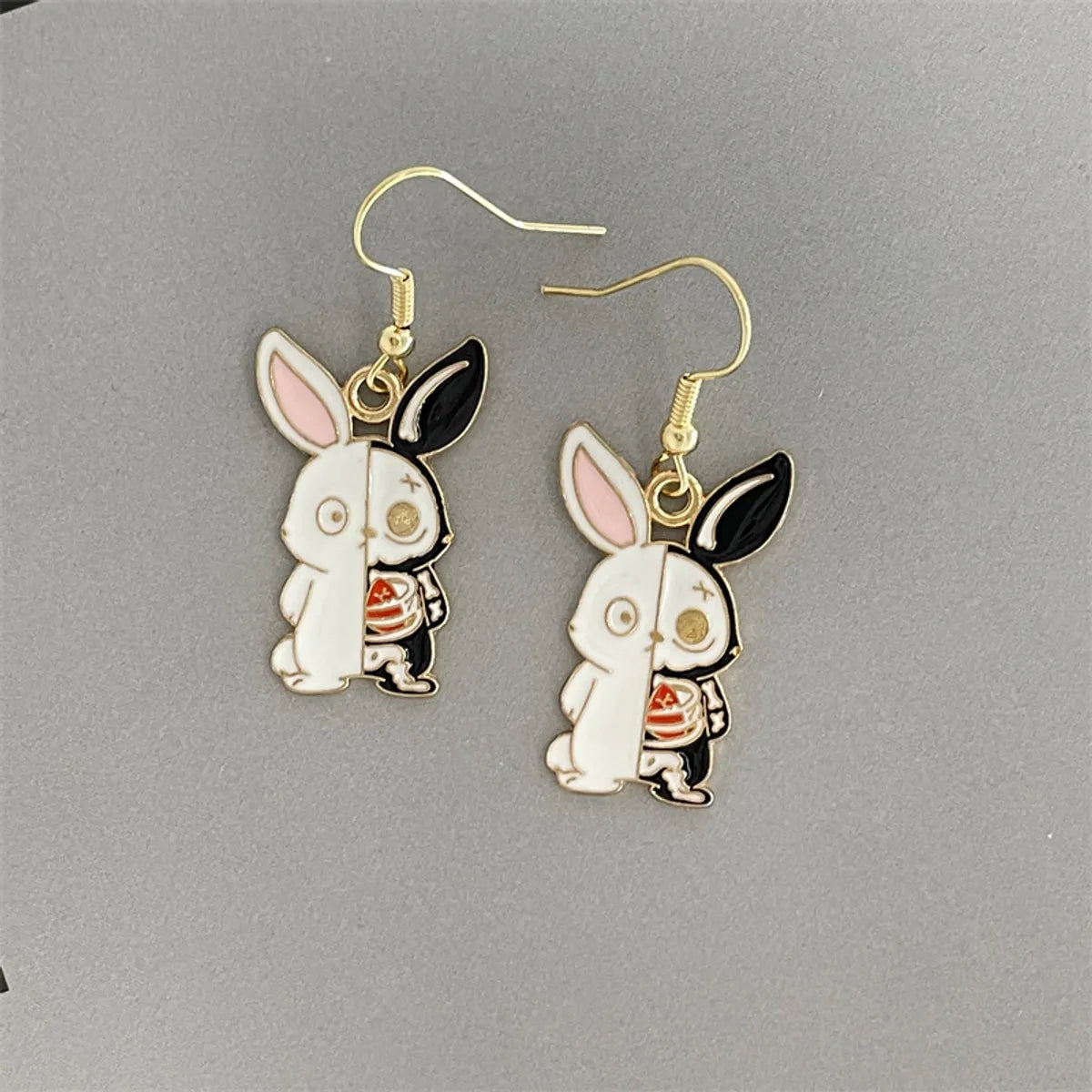 Cute Rabbit Cat Shark Metal Women'S Drop Earrings 1 Pair