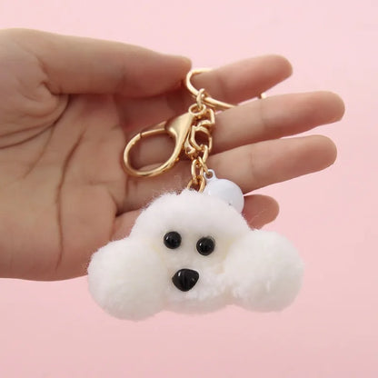 Cute Rabbit Dog Fruit Alloy Plush Women'S Bag Pendant Keychain 1 Piece