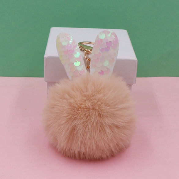 Cute Rabbit Ear Plush Bag Pendant Keychain