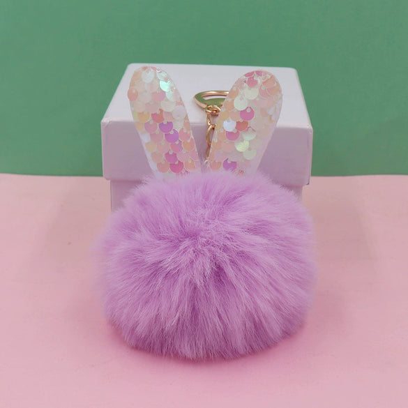 Cute Rabbit Ear Plush Bag Pendant Keychain