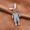 Cute Rabbit Mushroom Alloy Enamel Rhinestones Women'S Brooches