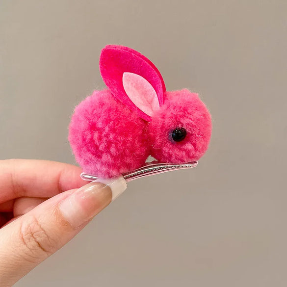 Cute Rabbit Plush Handmade Hair Clip 1 Piece