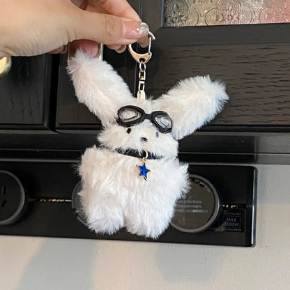 Cute Rabbit Plush Women'S Bag Pendant Keychain