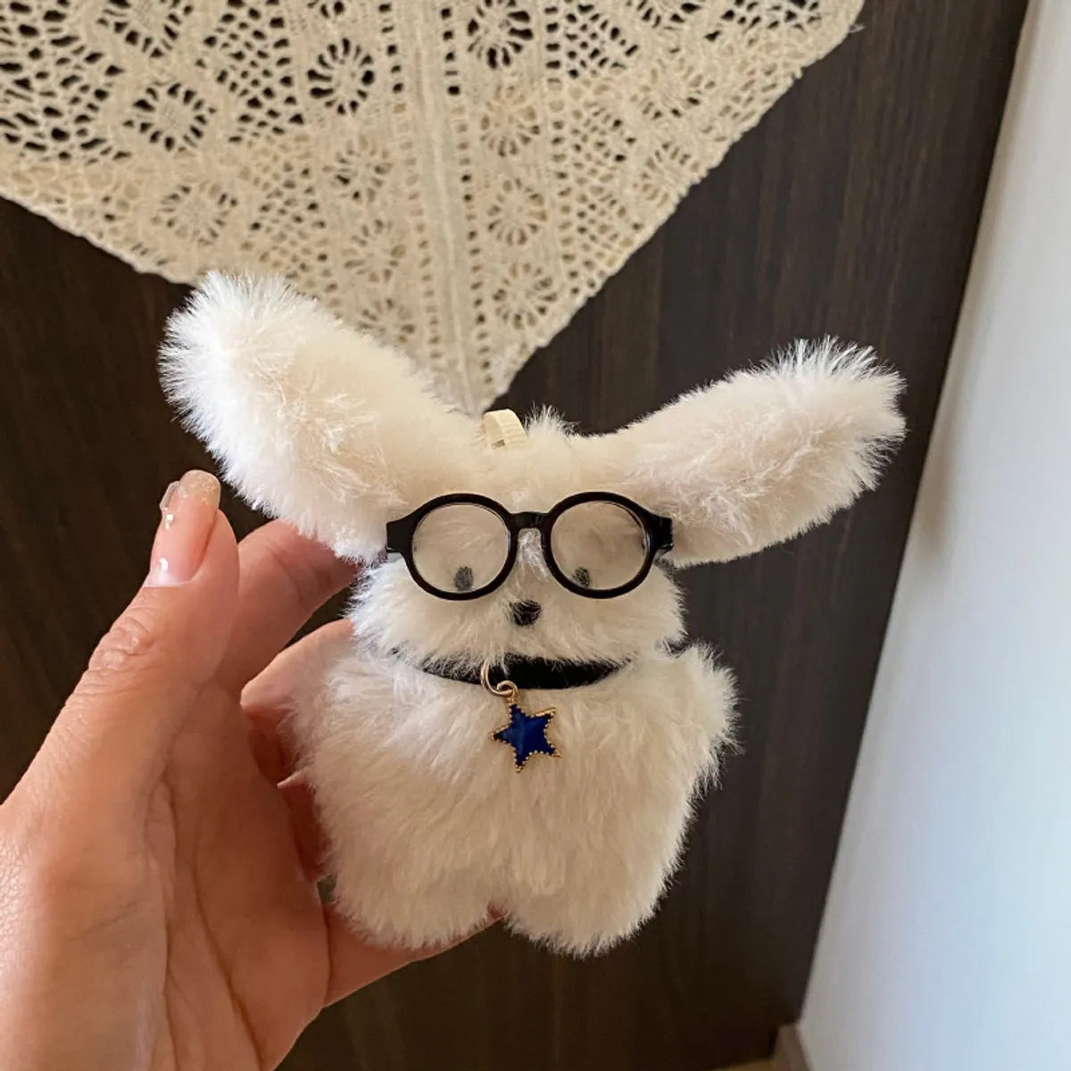 Cute Rabbit Plush Women'S Bag Pendant Keychain