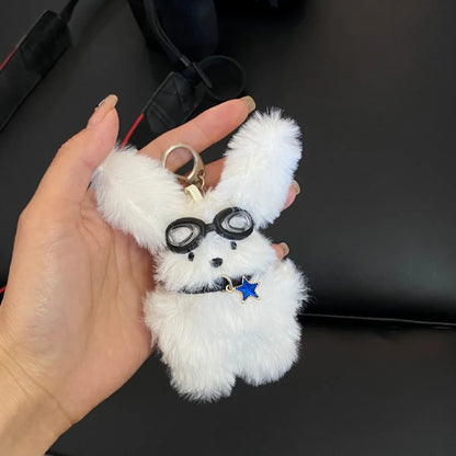 Cute Rabbit Plush Women'S Bag Pendant Keychain