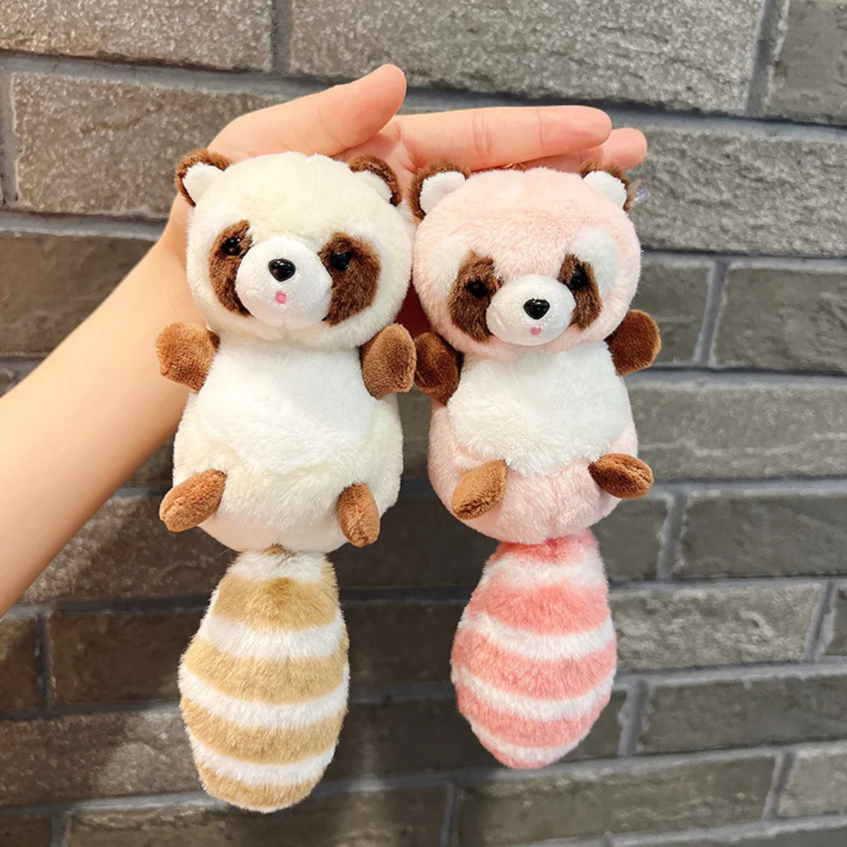 Cute Raccoon Pp Cotton Women'S Bag Pendant Keychain