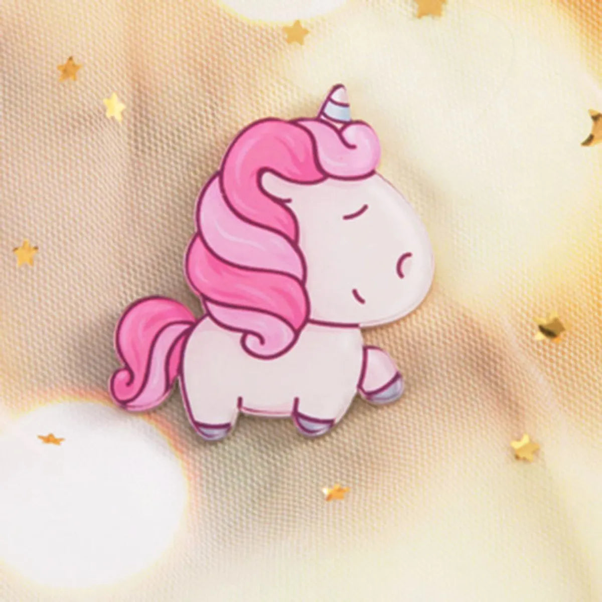 Cute Rainbow Moon Unicorn Arylic Girl'S Brooches