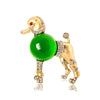 Cute Rhinestone Puppy Brooch Alloy Animal Lapel Pin For Men And Women Suit Coat Jewelry Accessory