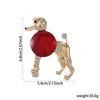 Cute Rhinestone Puppy Brooch Alloy Animal Lapel Pin For Men And Women Suit Coat Jewelry Accessory