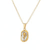 Cute Romantic Irregular Flower Stainless Steel Plating 18k Gold Plated Pendant Necklace