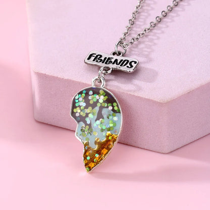 Cute Romantic Sweet Letter Heart Shape Alloy Handmade Plating Kid'S Pendant Necklace