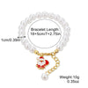 Cute Santa Claus Alloy Plating Women'S Bracelets