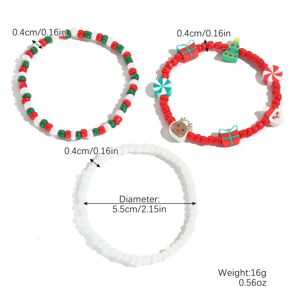 Cute Santa Claus Alloy Plating Women'S Bracelets