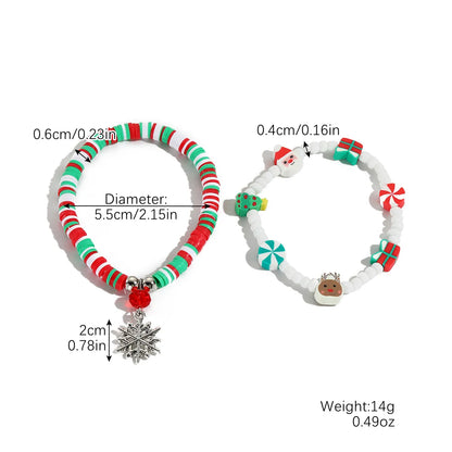 Cute Santa Claus Alloy Plating Women'S Bracelets